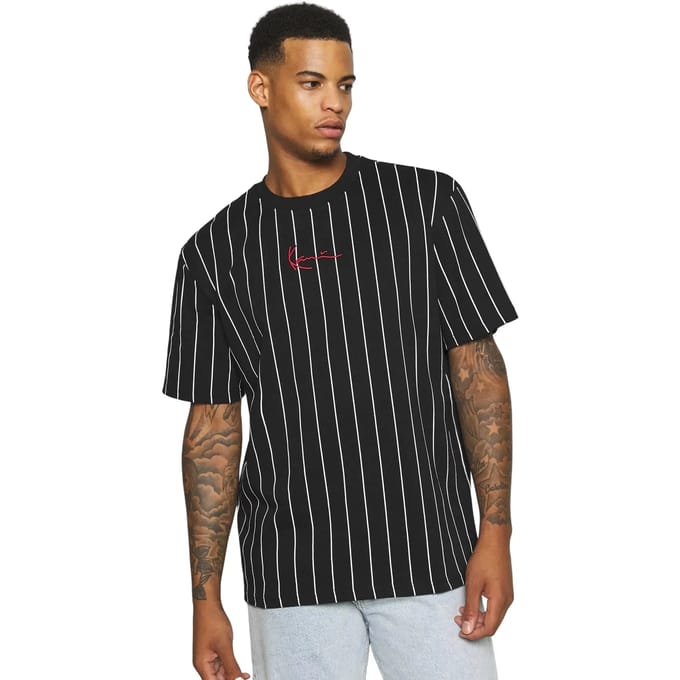 T-shirt Karl Kani Small Signature Pinstripe