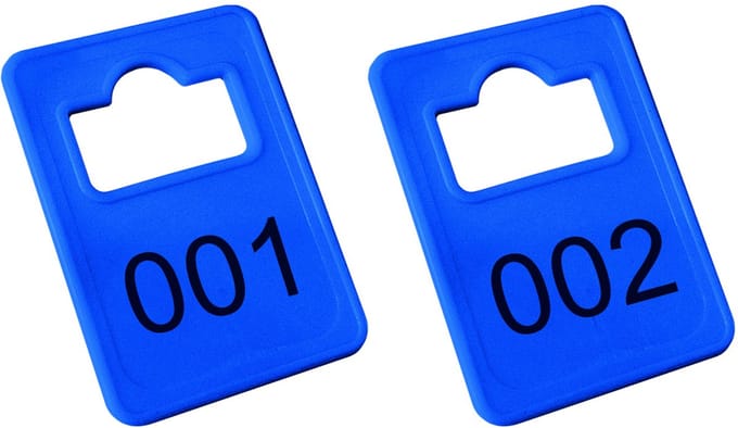 CombiCraft Plastic Garderobenummers Tiffany Blauw - 1 t/m 100