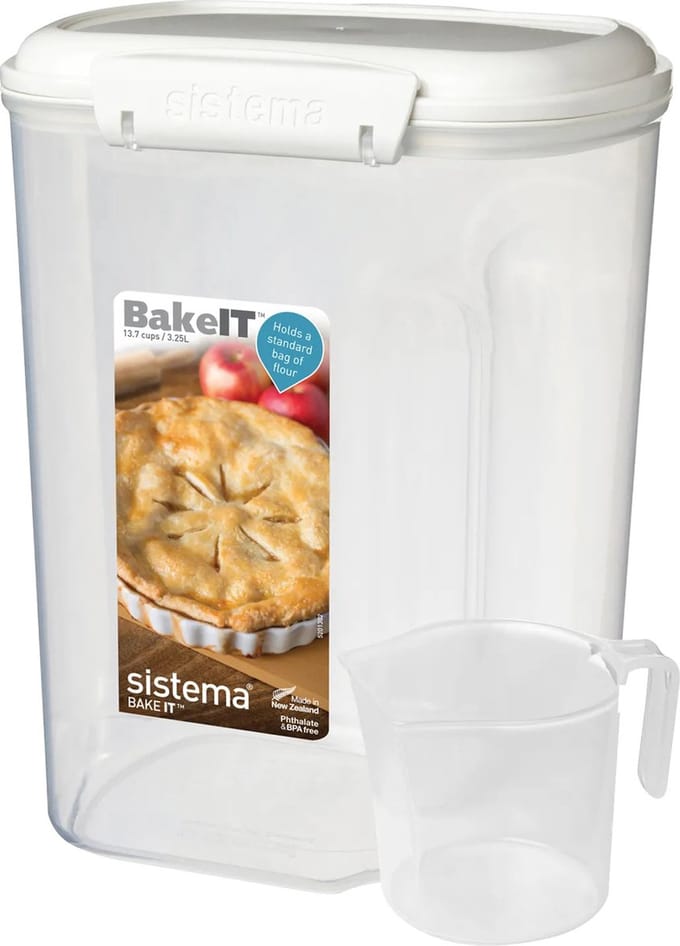 Bake It voorraaddoos met maatbeker 230x176x132mm (3,25ltr)