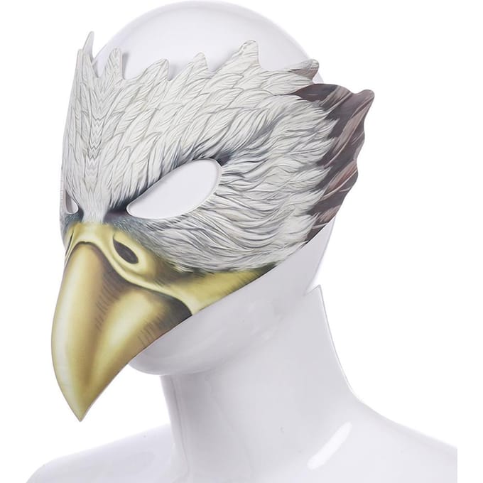 Cosplay Cache-visage Aigle PU EVA Blanc Costume Cache-visage Aigle Léger pour Fête à Thème de Vacances white