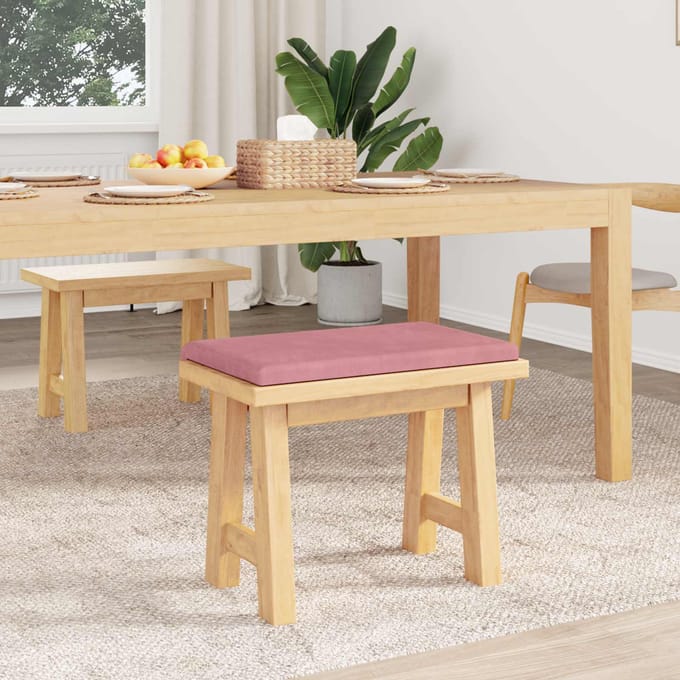 vidaXL - Bankkussen - fluweel - Roze - Diepte - 35 - cm