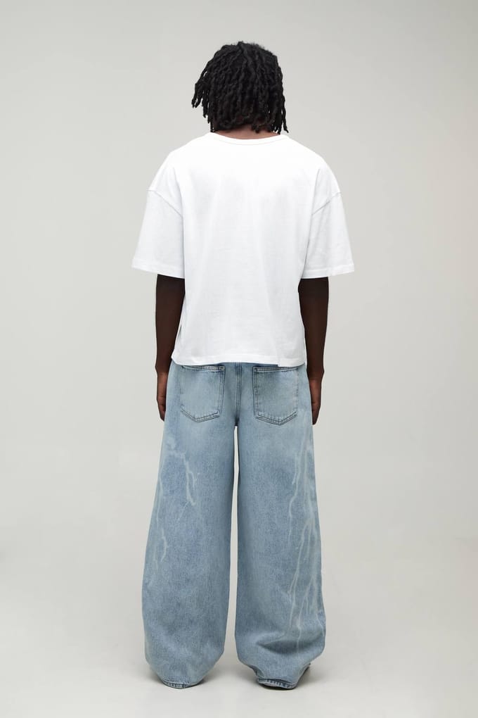Lightning Laser Baggy Fit Jeans | Stonewash | Size 60R