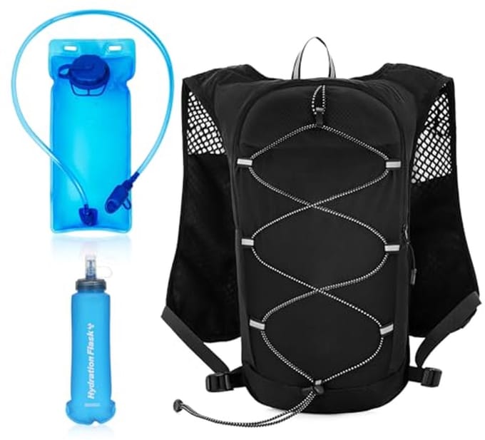 Gewichtsvest met Drinkrugzak en Waterfles voor Hardlopen