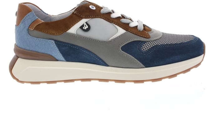 Heren Sneakers Australian Kyoto Grey Blue Leather Grijs - Maat 43