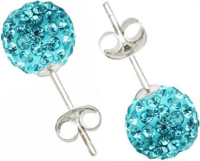 Fako Bijoux® - Oorbellen - Disco Dots - Steker - Turquoise