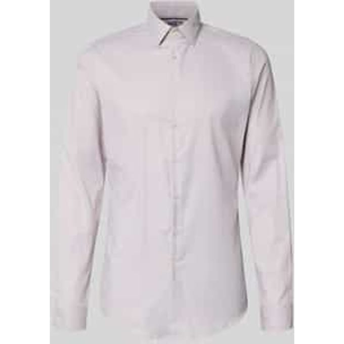 Slim fit Zakelijk Hemd met Kentkraag en extra lange Mouwen