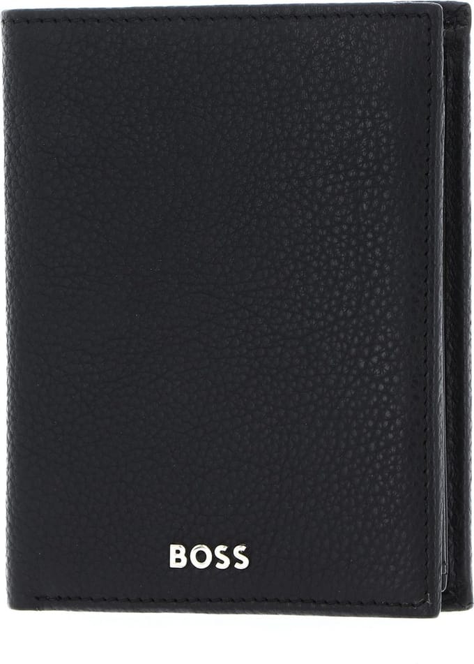 HUGO BOSS Leren Portemonnee Classic Grained Wallet Black Zwart