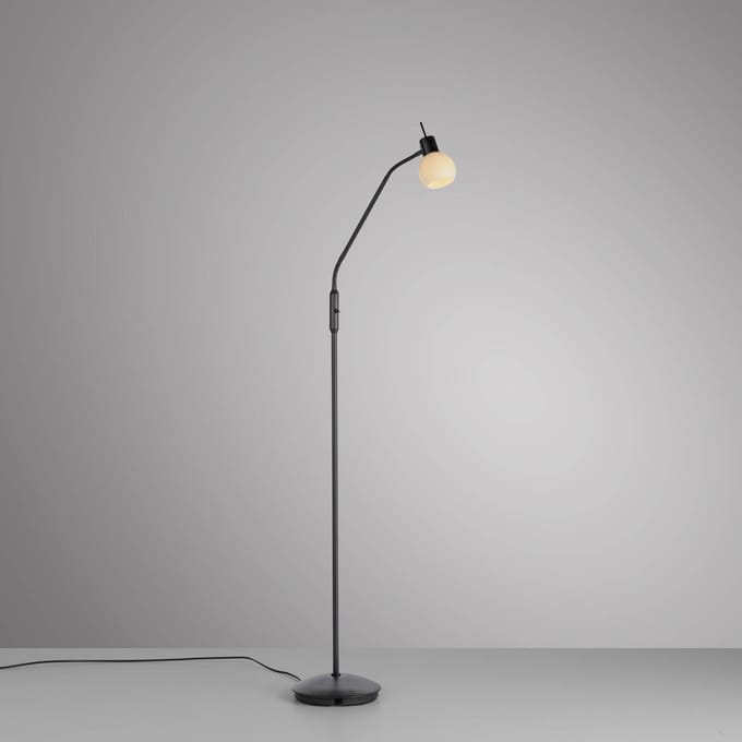 JUST LIGHT. GmbH JUST LIGHT. Vloerlamp Loki, zwart, ijzer, glas