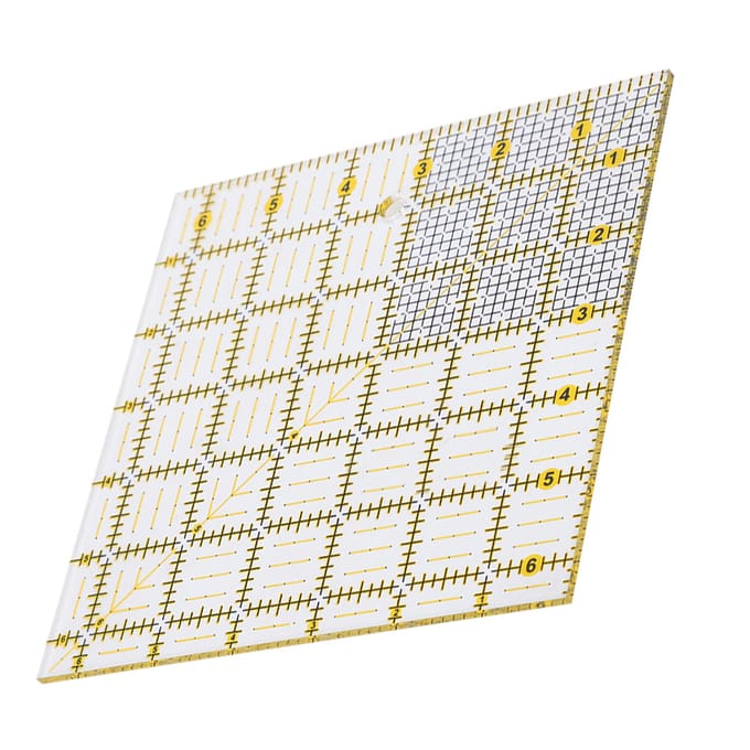 Vierkante Quiltliniaal Handwerk Patchwork Naaigereedschap Plastic Display Linialen 16 X 16cm white