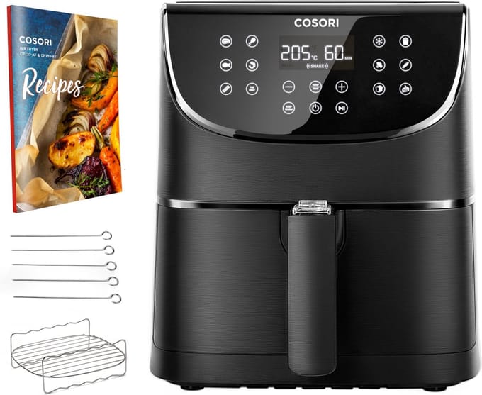Cosori – Airfryer XL – 5.5L – 11 Programma’s – Inclusief Spiezenrek