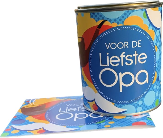 Vaderdag - Snoepblik - Voor de liefste Opa - Drop - Cadeauverpakking