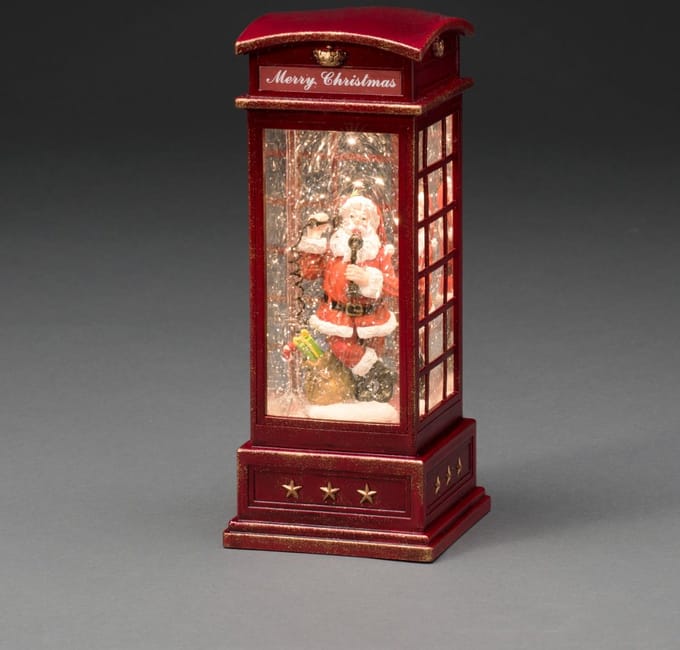 Konstsmide Christmas Decoratieve LED lamp Kerstman in Telefooncel