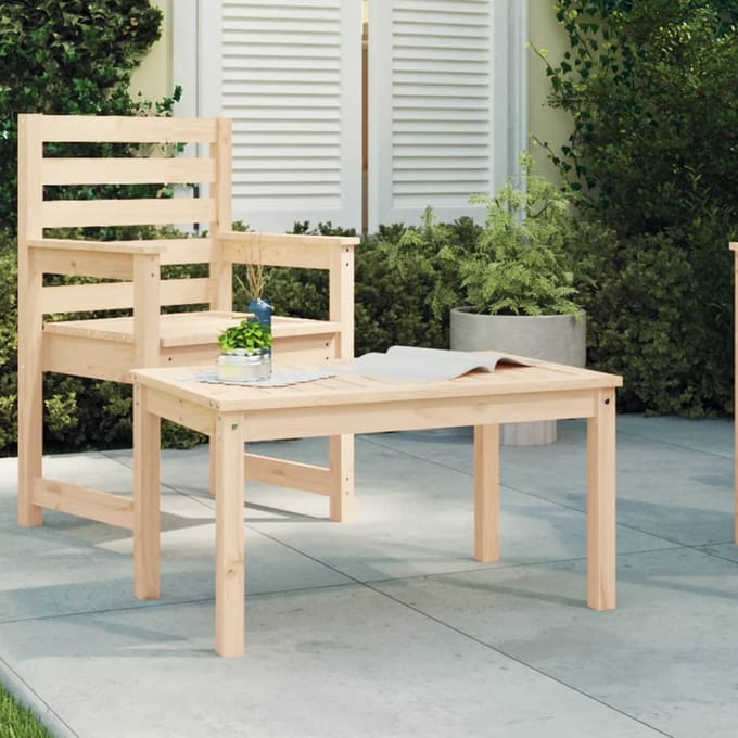vidaXL - Tuintafel - 82,5x50,5x45 - cm - massief - grenenhout