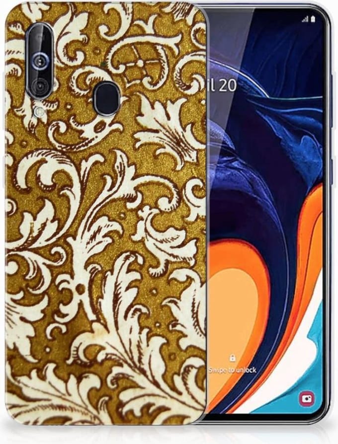 Siliconen Hoesje Samsung Galaxy A60 Barok Goud