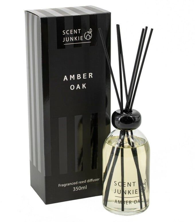 Geurdiffuser met stokjes 350ml amber oak