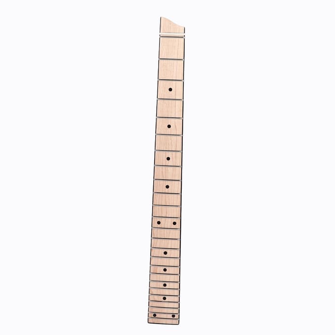 Manche d'érable sans tête 25 frettes pour guitare électrique 6 cordes beige