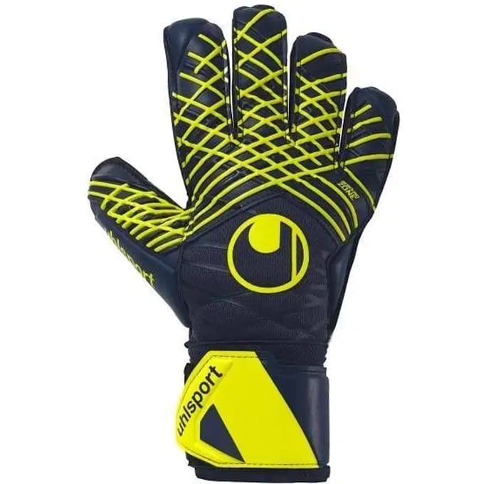 Uhlsport Prediction Supersoft Keepershandschoenen - Marine / Wit / Fluogeel | Maat: 7