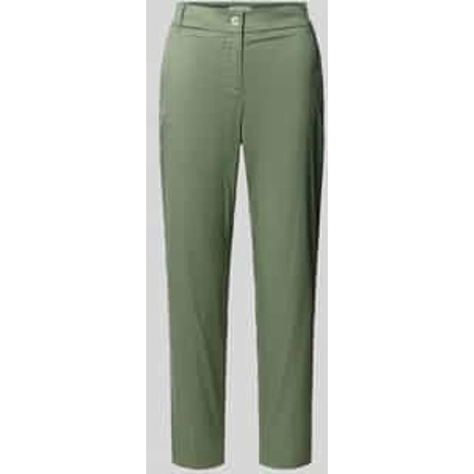 slim fit stoffen broek in verkorte pasvorm