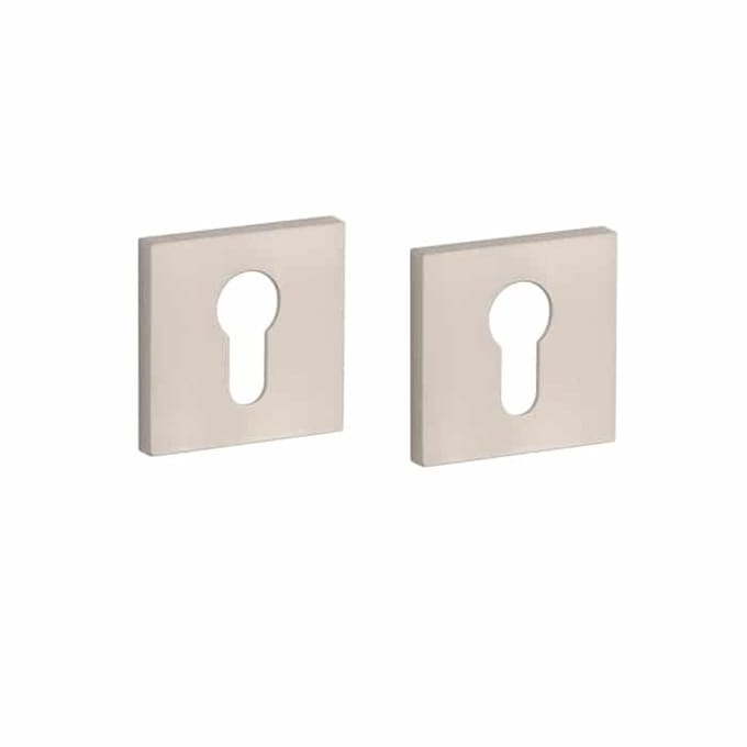Stile cilinderrozet - deurrozet - 53 x 53 x 7 mm - nikkel