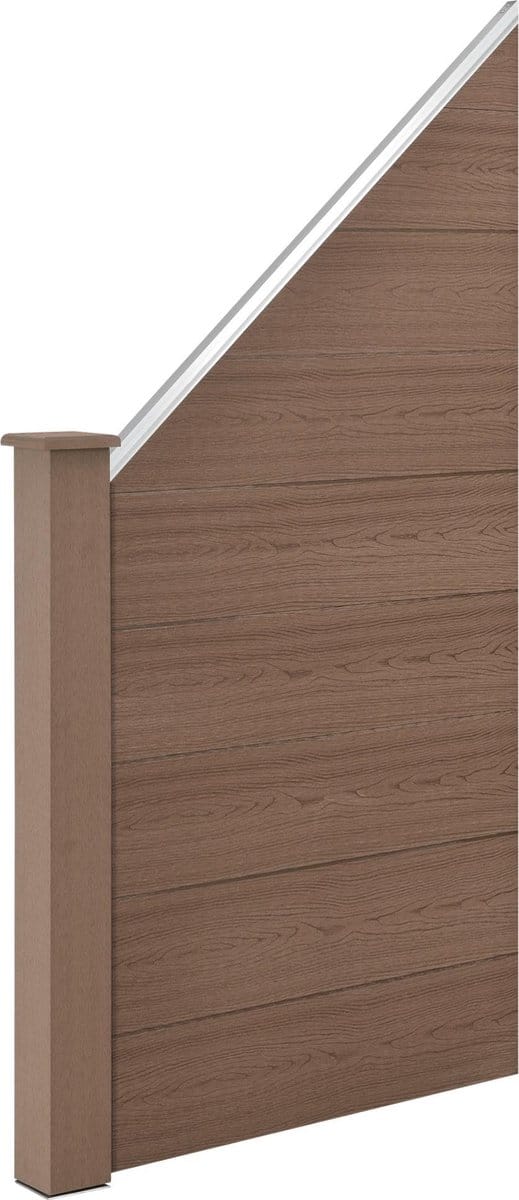 HKC Schuttingpaneel schuin - bruin