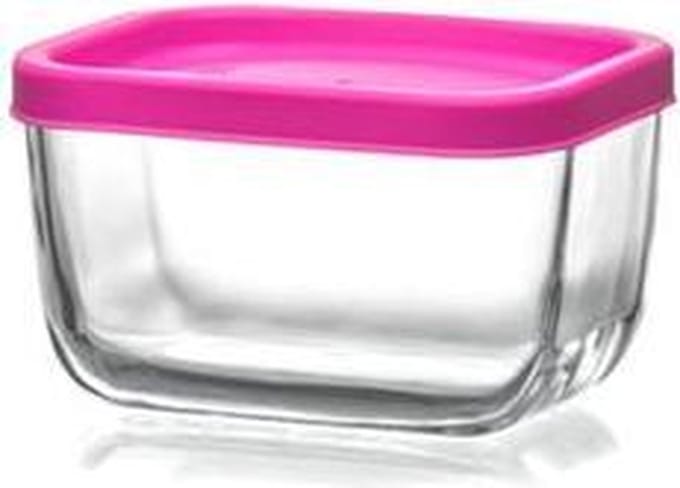 LAV glazen kom met deksel 'Cube' (4x)