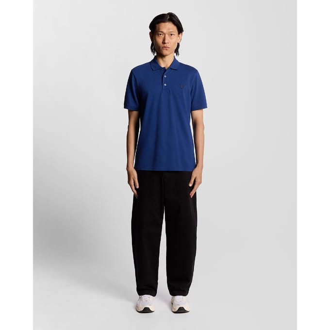 Lyle & Scott Heren Superfijn Poloshirt (Marineblauw)