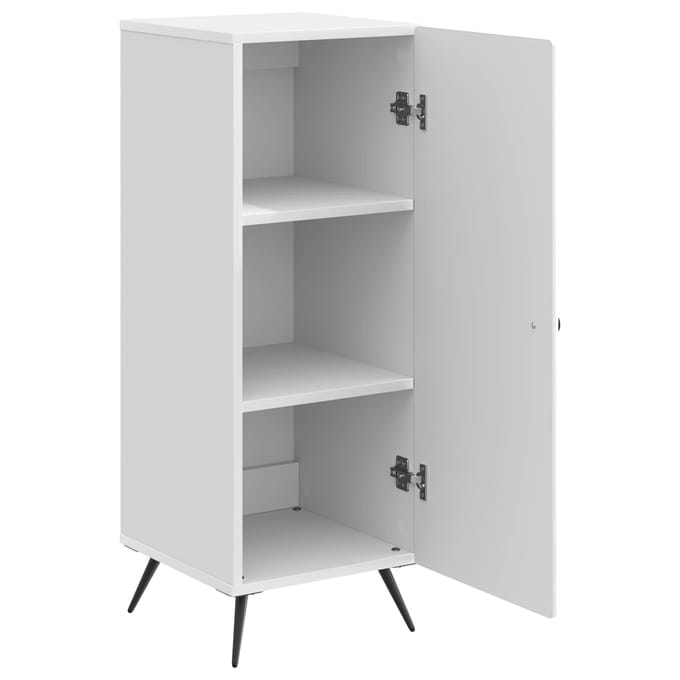 vidaXL - Dressoir - Hoogglans - Wit - 33 - x - 34,5 - x - 90 - cm - Bewerkt - hout
