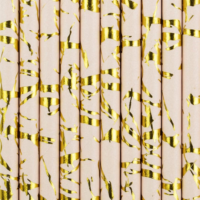 PartyDeco - Rietjes Powder Pink (10 stuks)