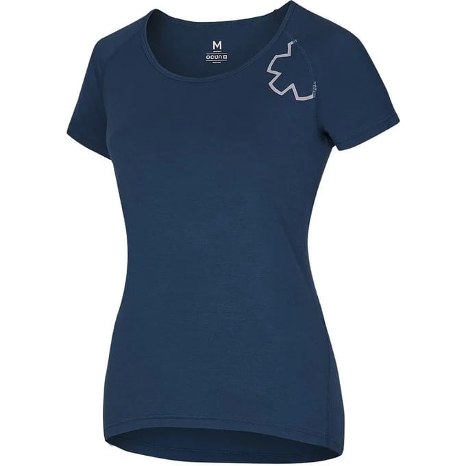 Ocun Bamboo T-shirt Met Korte Mouwen Blauw S Vrouw