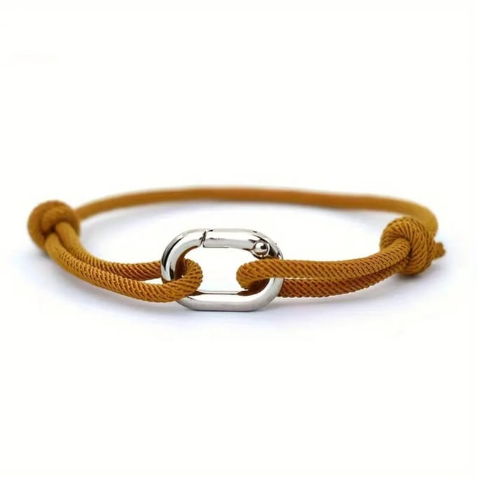 Nivard Armband - Staal - Nep Zilver - Heren - Geel