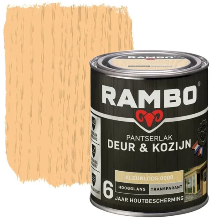 Rambo Pantserlak Deur en Kozijn - 2.25L - Kleurloos