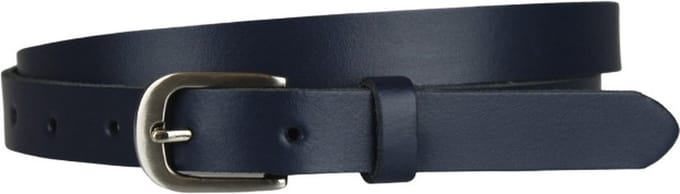 Fana Belts - Leren dames riem blauw - Taillemaat 130 - Extra lange dames riem - Echt leer