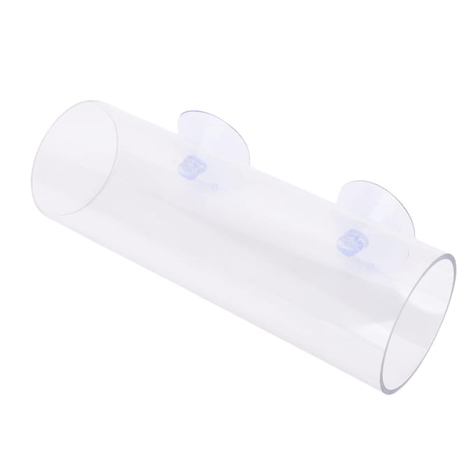Betta Vis Tunnel Transparante Holle Betta Vis Buis met Zuignap voor Rustende Vis Tank L white