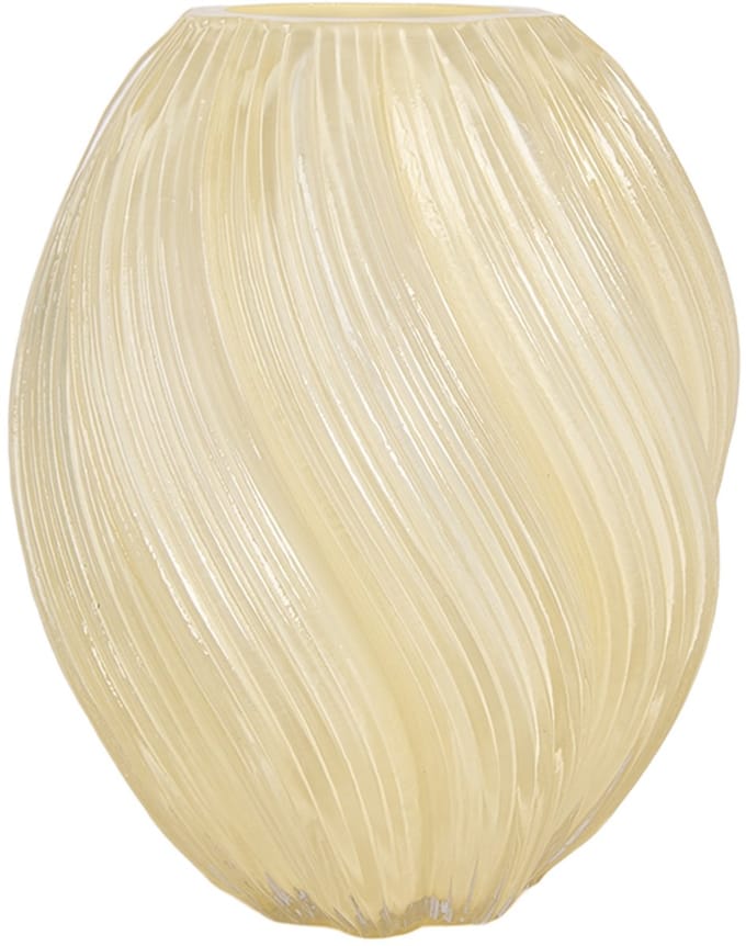 Clayre & Eef Vaas Ø 17x21 cm Geel Glas