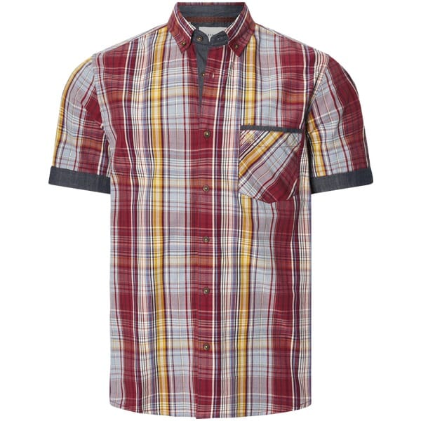 Babista herren Overhemd Met Korte Mouwen - 43/44 - rood - Plus Size