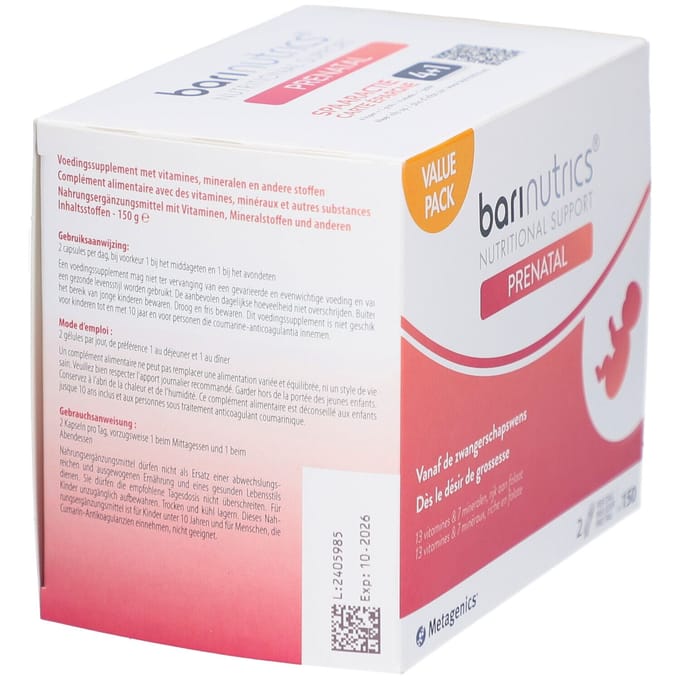 Barinutrics® Prenatal 150 Capsules