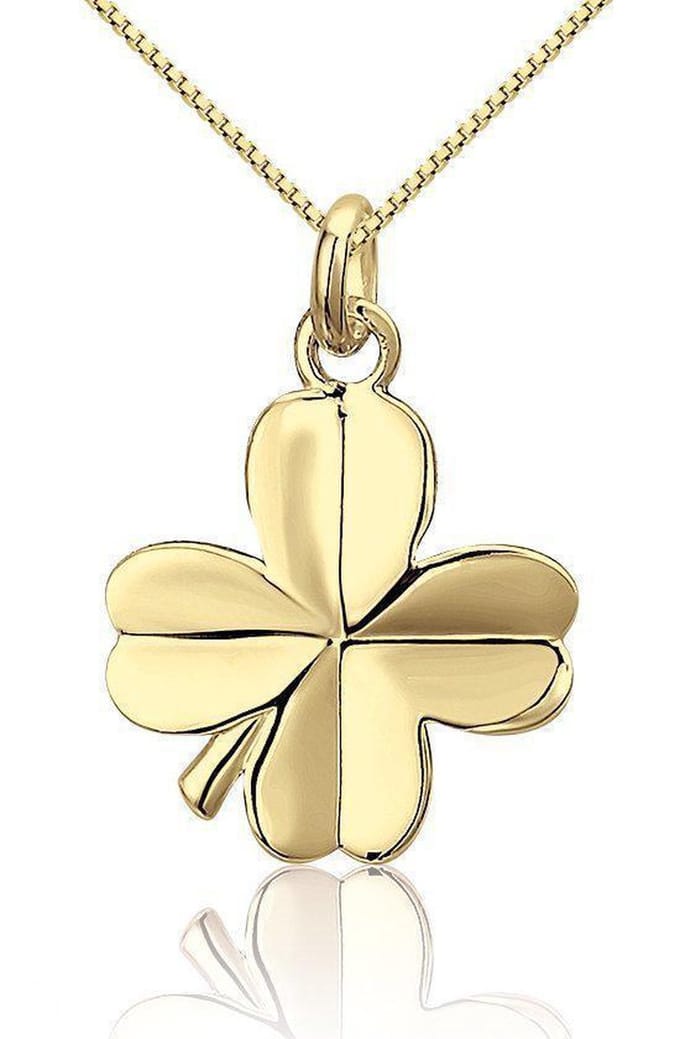 Montebello Ketting Klaver Gold - 925 Zilver Verguld - ∅16mm - 45cm