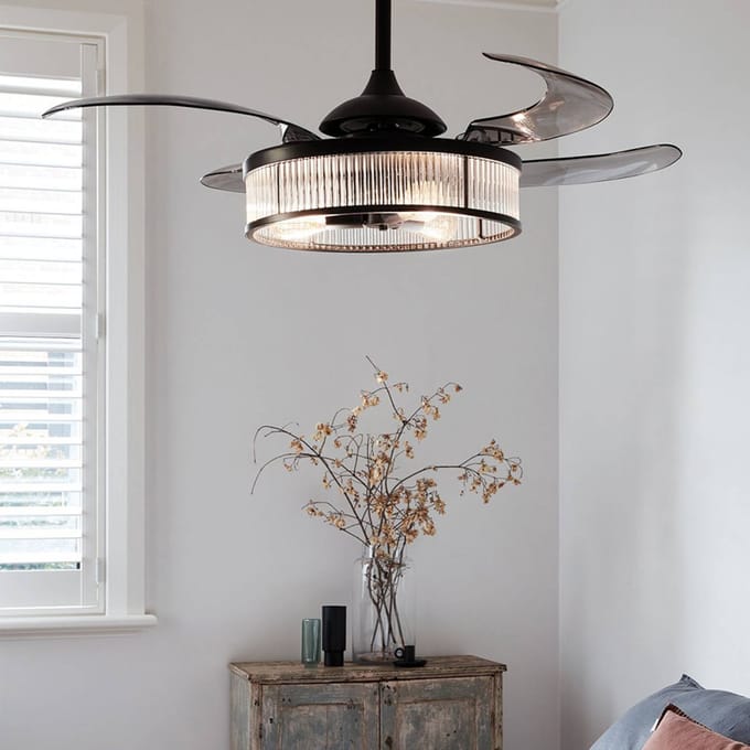 Beacon Lighting Plafondventilator Fanaway Corbelle zwart geruisloos