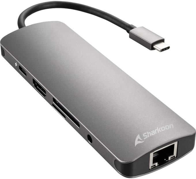 Sharkoon USB 3.0 Type C Combo Adapter - docking station - HDMI