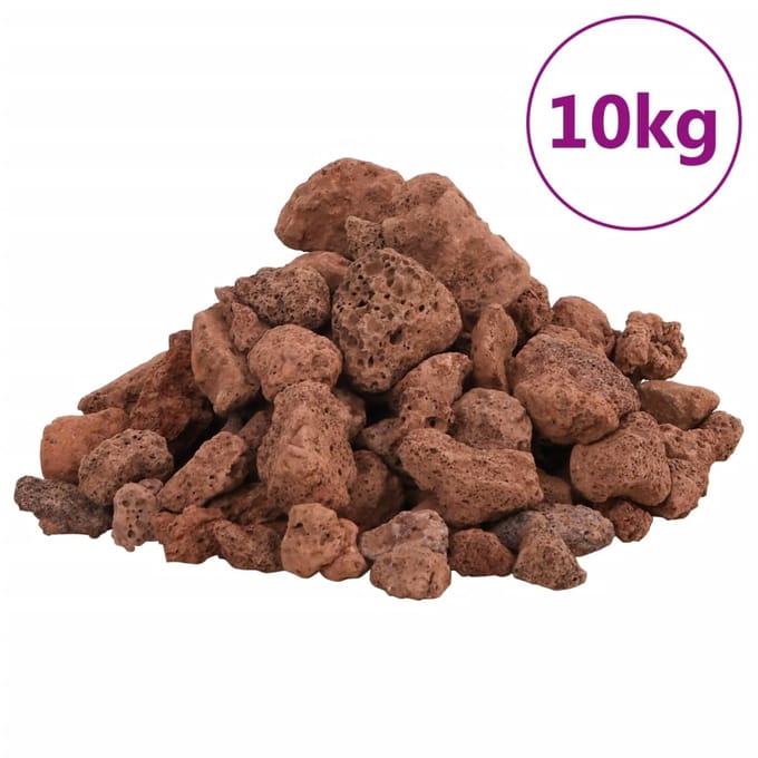 vidaXL - Lavastenen - 10 - kg - 1-2 - cm - rood