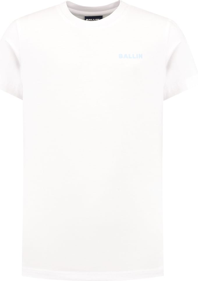 Ballin Amsterdam - Jongens Regular fit T-shirts Crewneck SS - White - Maat 8