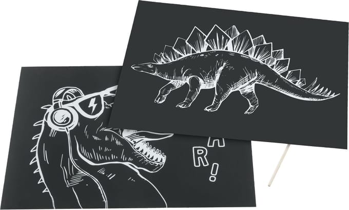 Crelando set krastekeningen 4-delig Dinosaurus