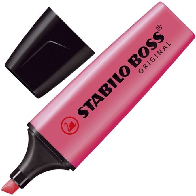 STABILO BOSS ORIGINAL - Markeerstift - Hoogste Kwaliteit - Roze - per stuk