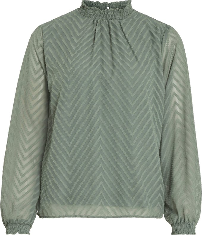 VILA - VIMICHELLE L/S HIGH NECK TOP/RP4/KA - Dames - Blouses