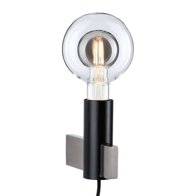 Neordic Wandlamp Aik E27 230V max. 20W dimbaar Zwart