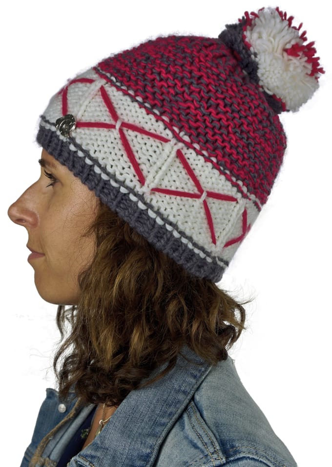 Unisex Wintermuts met Pompon en lichte Fleecevoering