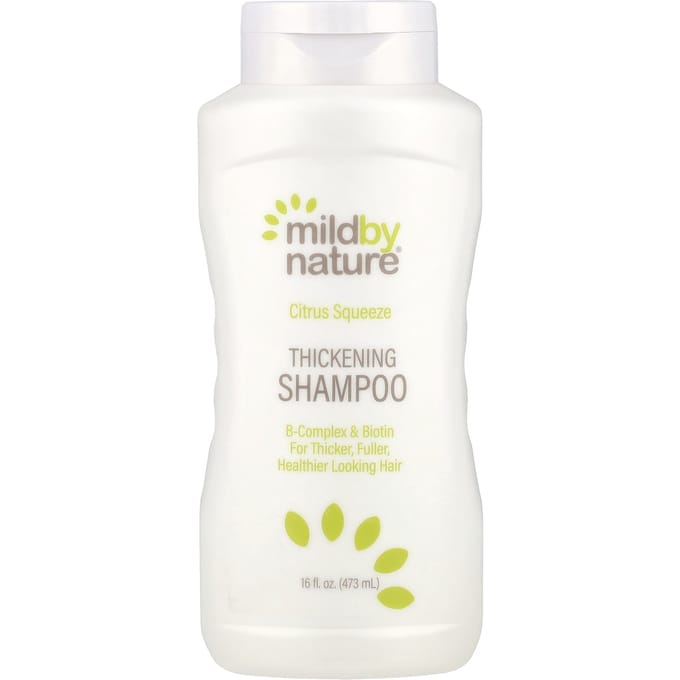 Mild By Nature, Hair Strengthening Shampoo, B-Complex + Biotin, Citrus Squeeze, 16 fl oz (473 ml) white
