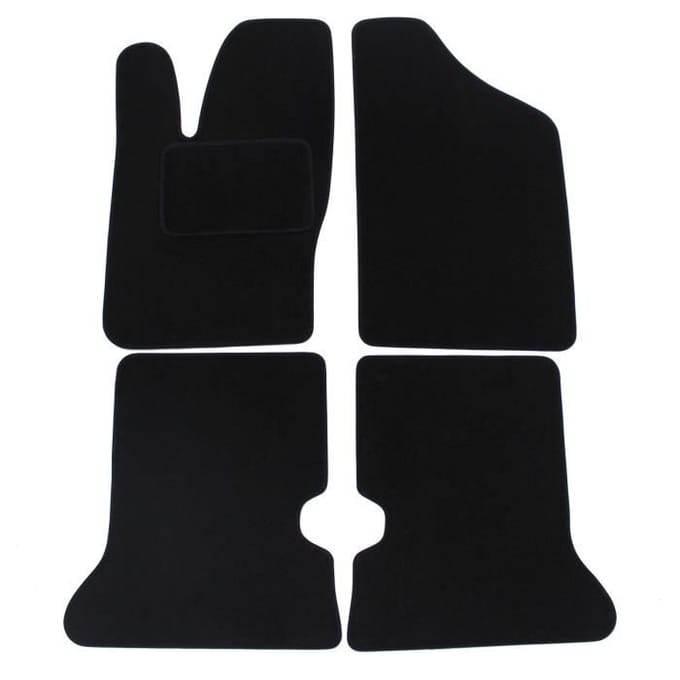 Vloermat - Fiat - Cinquecento - Zwart velours - Op maat - Antislip