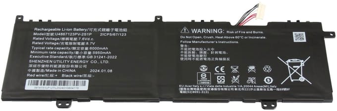 Acer KT.CTE00.003 Batterij - 45,6Wh