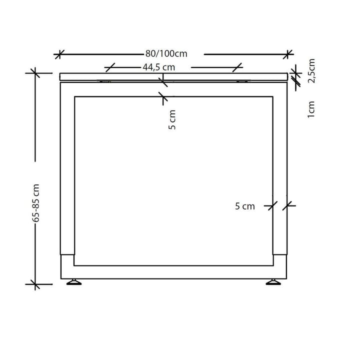 REGO 2E S | Bureau - 200 x 100 Eiken/Zilver Tafelhoogte I In hoogte verstelbaar